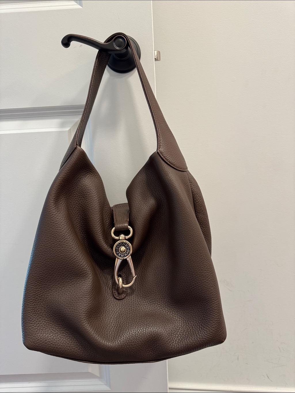 Dooney & Bourke Pebble Grain Small Logo Lock Sac Shoulder Bag
